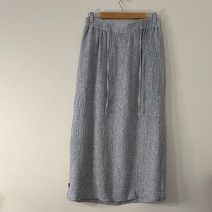 Tahari Heathered Blue Maxi Skirt